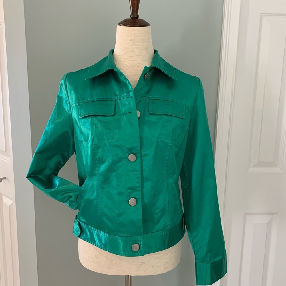 Satin jean jacket from Chico’s